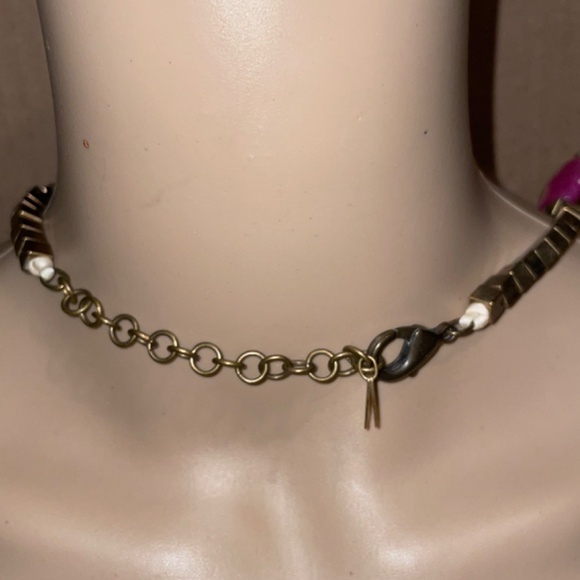 Anthropologie Mimi Scholer Agate Stone Statement Necklace - Picture 3 of 3